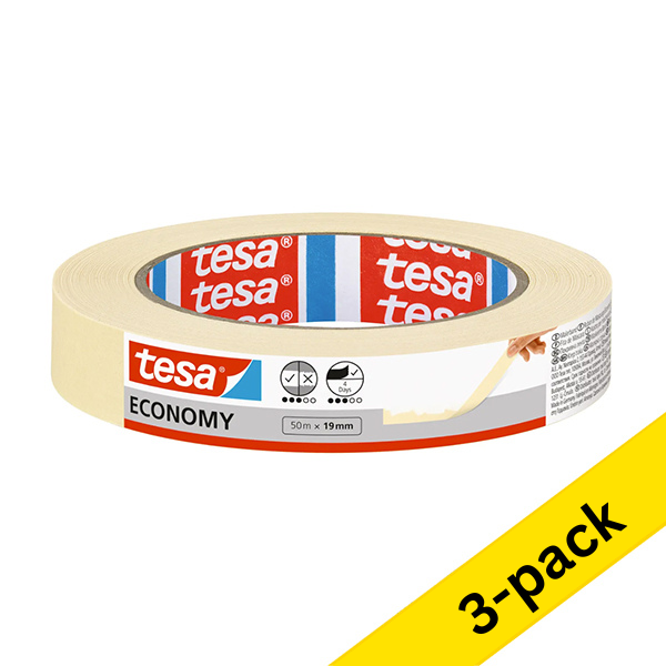 Tesa masking tape, 19mm x 50m (3-pack)  203373 - 1