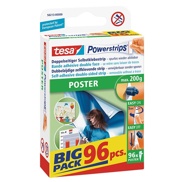 Tesa poster powerstrips (96-pack) 58213 58213-00000-03 202268 - 1