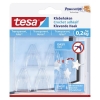 Tesa transparent hook self-adhesive, 0.2kg (5-pack) 77734-00000-00 202326