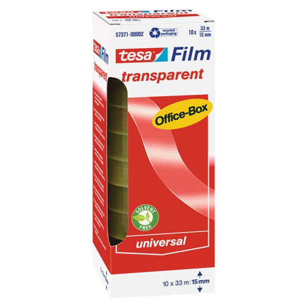 Tesa transparent tape, 15mm x 33m (10-pack) 202287 - 1