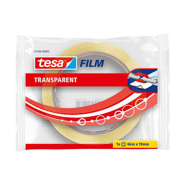Tesa transparent tape, 19mm x 66m 57369 202368 - 1