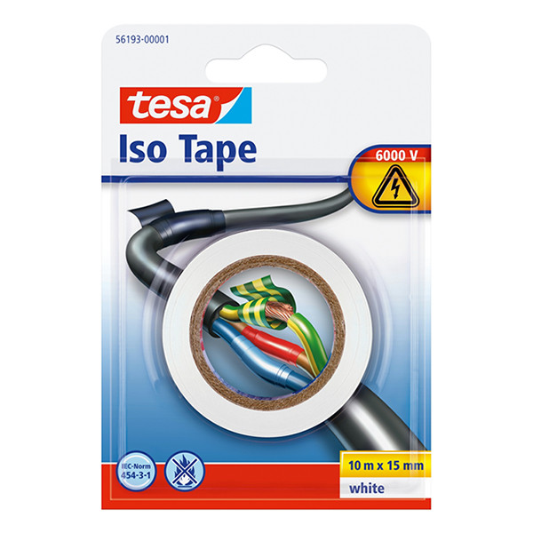 Tesa white insulation tape, 15mm x 10m 203389 - 1