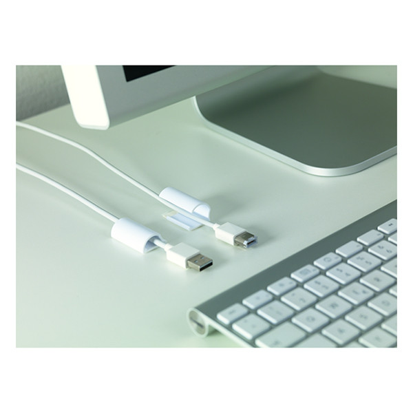 Tesa white self-adhesive powerstrip cable clips (5-pack) 202352 - 3