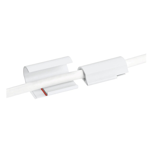 Tesa white self-adhesive powerstrip cable clips (5-pack) 202352 - 5