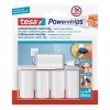 Tesa white self-adhesive powerstrip cable clips (5-pack)