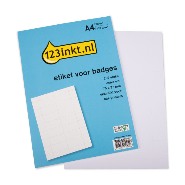 Textile labels/name badges (75 x 37mm) | 123ink | 280 labels 301464 - 1