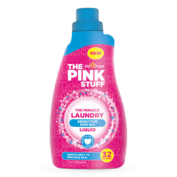 The Pink Stuff Miracle Laundry Sensitive Non Bio liquid detergent 960ml SPI00015 - 1