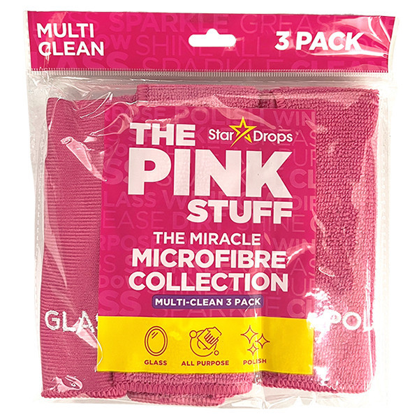 The Pink Stuff Miracle Microfibre Collection cleaning cloth | 3-pack SPI00065 - 1