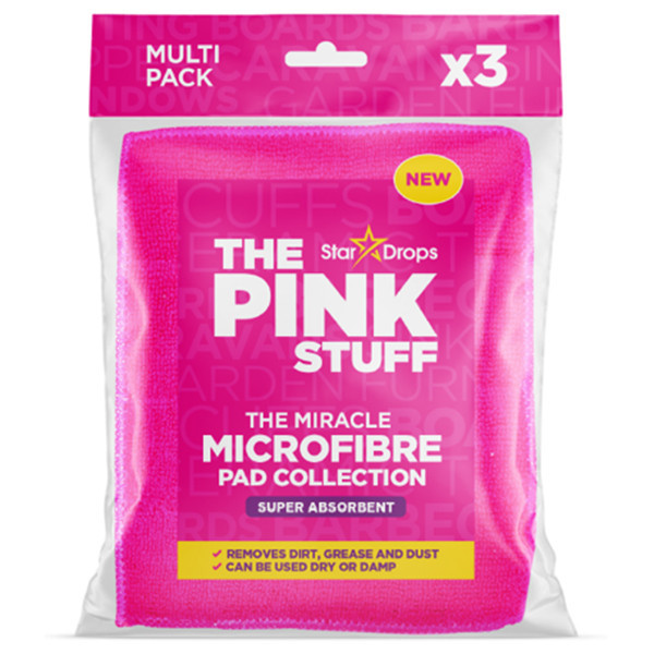The Pink Stuff Miracle Microfibre cleaning pad | 3-pack SPI00063 - 1