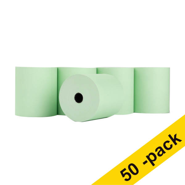 Thermal till roll 80x80x12mm (green) | 123ink | 50-pack 302706 - 1