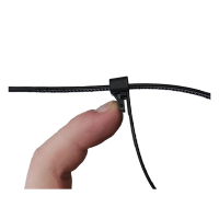Tiewrap black resealable cable tie, 100mm x 7.6mm black (100-pack) 991.020 399554