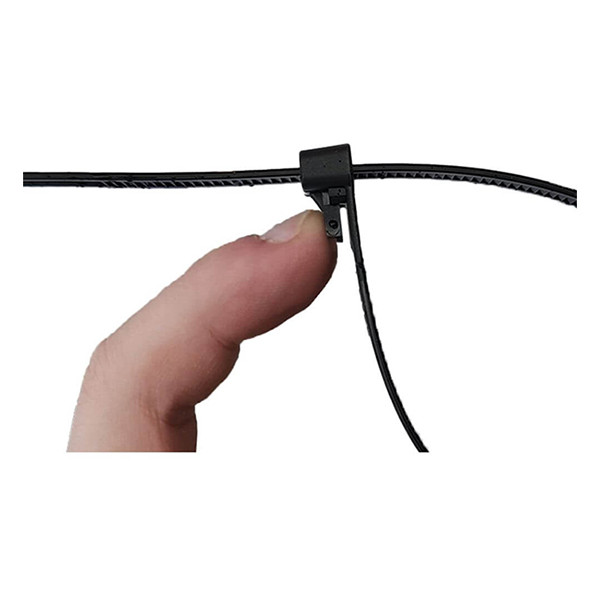 Tiewrap black resealable cable tie, 200mm x 4.8mm (100-pack) 990.495 399547 - 1