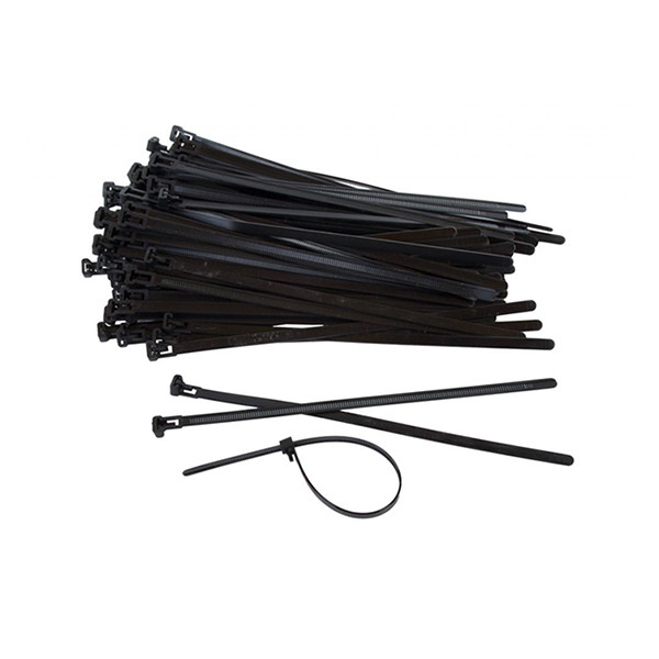 Tiewrap black resealable cable tie, 200mm x 7.6mm (100-pack) 990.421 399555 - 2