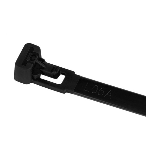 Tiewrap black resealable cable tie, 200mm x 7.6mm (100-pack) 990.421 399555 - 3