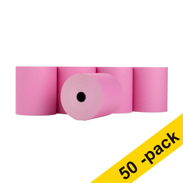 Till roll 80 x 80 x 12mm | pink | 123ink | 50-pack 302705 - 1