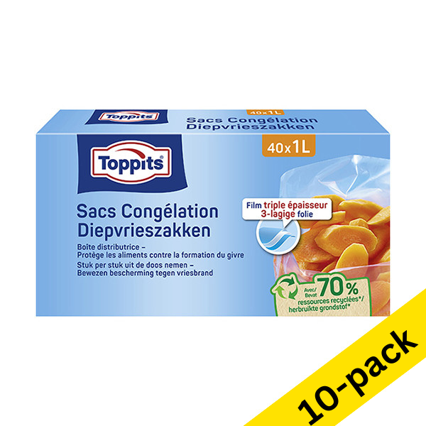 Toppits freezer bags, 1 litre (10 x 40-pack) STO05017 - 1