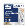 Tork LinStyle 4-fold white dinner napkins (50-pack)