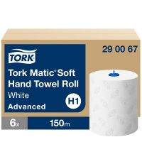 Paper towel rolls (2-ply) for Tork H1 dispenser | Tork Matic | 6-pack STO00049