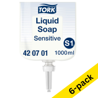 Tork sensitive liquid soap refill, 1 litre (6-pack)