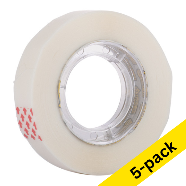 Transparent tape 12mm x 33m (matte) | 123ink | 5-pack 302799 - 1