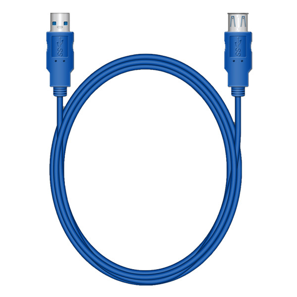 USB extension cable 1.8m | USB 3.0 | blue 361031 - 1
