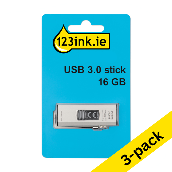 USB stick (16GB, USB 3.0) | 123ink | 3-pack 302862 - 1