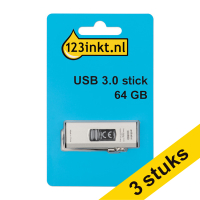 USB stick (64GB, USB 3.0) | 123ink | 3-pack