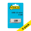 USB stick (8GB, USB 3.0) | 123ink | 3-pack