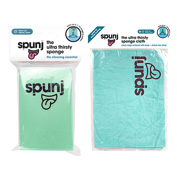 Ultra Absorbent Cloth + Sponge | Blue-Green | Spunj SSP00008 - 1