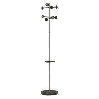 Unilux Accueil metallic grey coat rack (8 hooks) 100340698 237803
