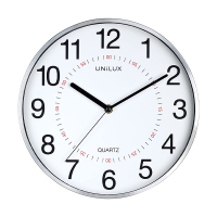 Unilux metal grey clock with white dial (Ø 28.5cm) 400094280 237799