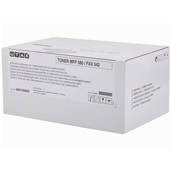 Utax 000105803 black toner 2-pack (original Utax) 079670 - 1