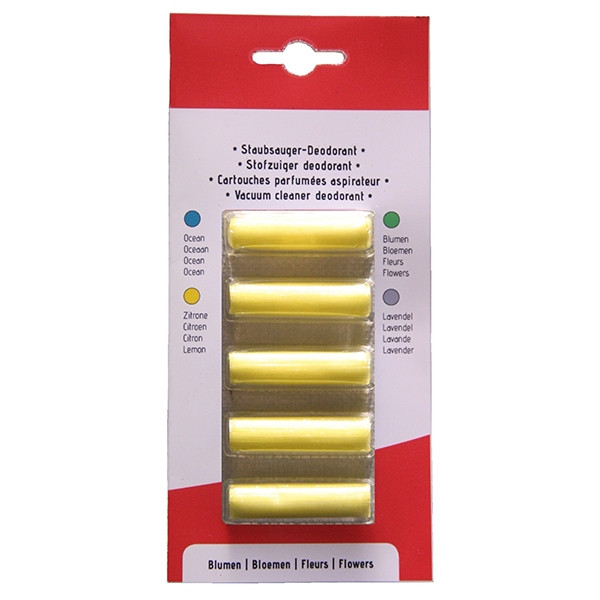 Vacuum cleaner sticks | 123ink lemon-scented | 5-pack SDR05102 - 1