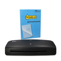 Value pack: A4 laminator | black + A4 laminating pouch 125 micron | glossy | 123ink | 100-pack 303187