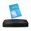Value pack: A4 laminator | black + A4 laminating pouch 125 micron | glossy | 123ink | 100-pack 303187 - 1