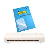 Value pack: A4 laminator | white + A4 laminating pouch 125 micron | glossy | 123ink | 100-pack 303188
