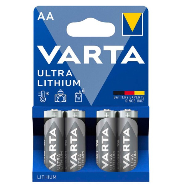 Varta Lithium Ultra AA FR6 batteries (4-pack) 15A 15AC 7524 815 AL-AA AVA00143 - 1