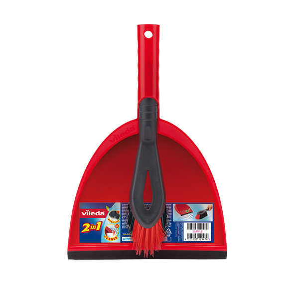 Vileda red dustpan and brush  SVI00022 - 1