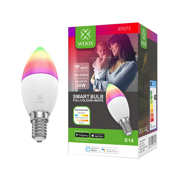 WOOX E14 smart LED bulb (RGBWW) R9075 LWO00038 - 1
