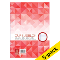 WORK A4 5mm square course pad, 70gsm (100 sheets) (5-pack)