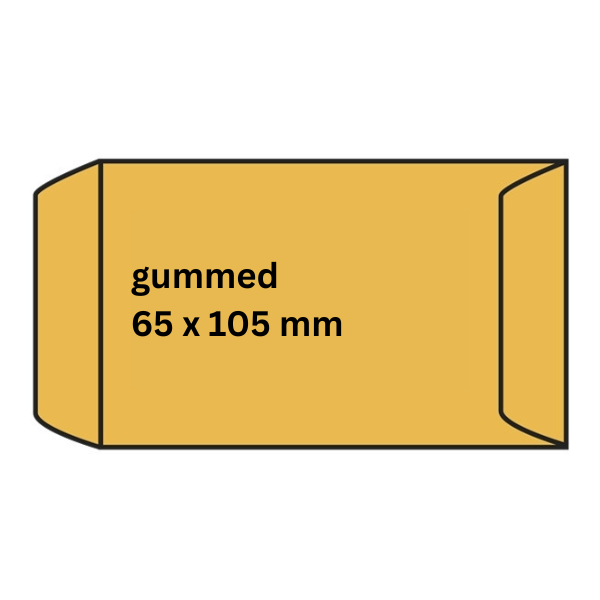 Wage packet 65 x 105mm | brown gummed | Raadhuis | 1,000-pack 209114 - 1