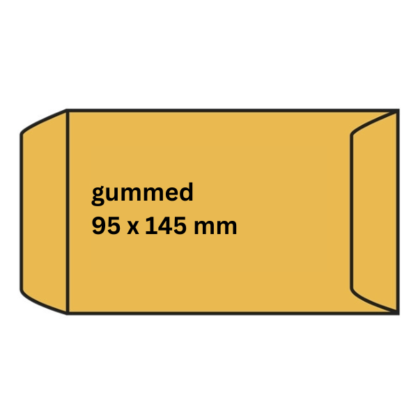 Wage packet 95 x 145mm | light brown gummed | Raadhuis | 1,000-pack 209118 - 1