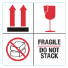 Warning labels "FRAGILE/DO NOT STACK" | 123ink | 1,000 labels 302332 - 1