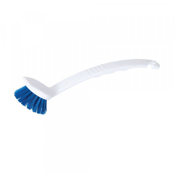 Washing up brush | white/blue long handle | Diversen 299171 - 1