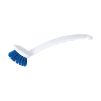 Washing up brush | white/blue long handle | Diversen 299171