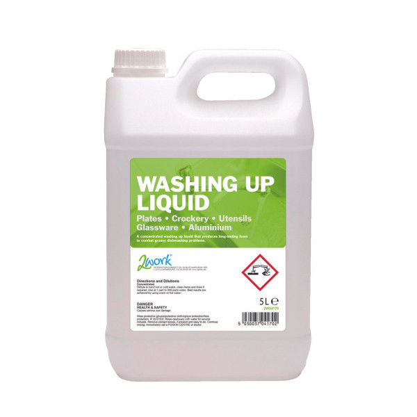 Washing up liquid 5L | 2Work Fresh Scent Gentle 299173 - 1