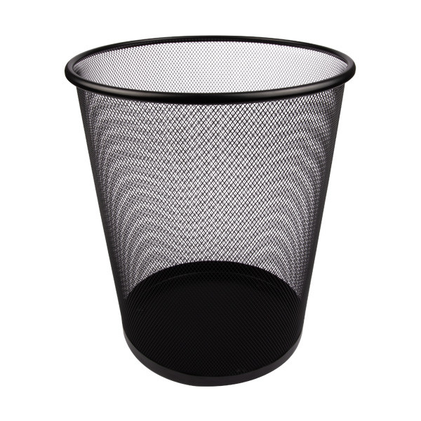 Wastepaper bin (23L) | 123ink black mesh 390615 - 1