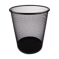 Wastepaper bin (23L) | 123ink black mesh 390615