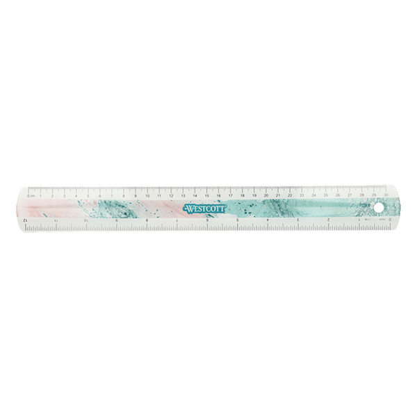 Plastic ruler (30cm) | Westcott Trendsetter pink 221083 - 1
