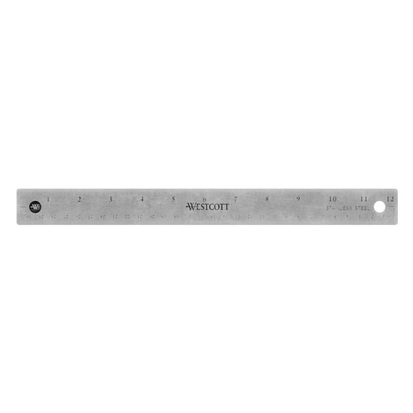 Stainless steel ruler (30cm) | Westcott 221032 - 1